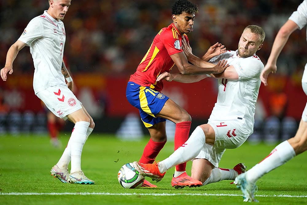 UEFA Nations League Soccer Match: Denmark vs Spain