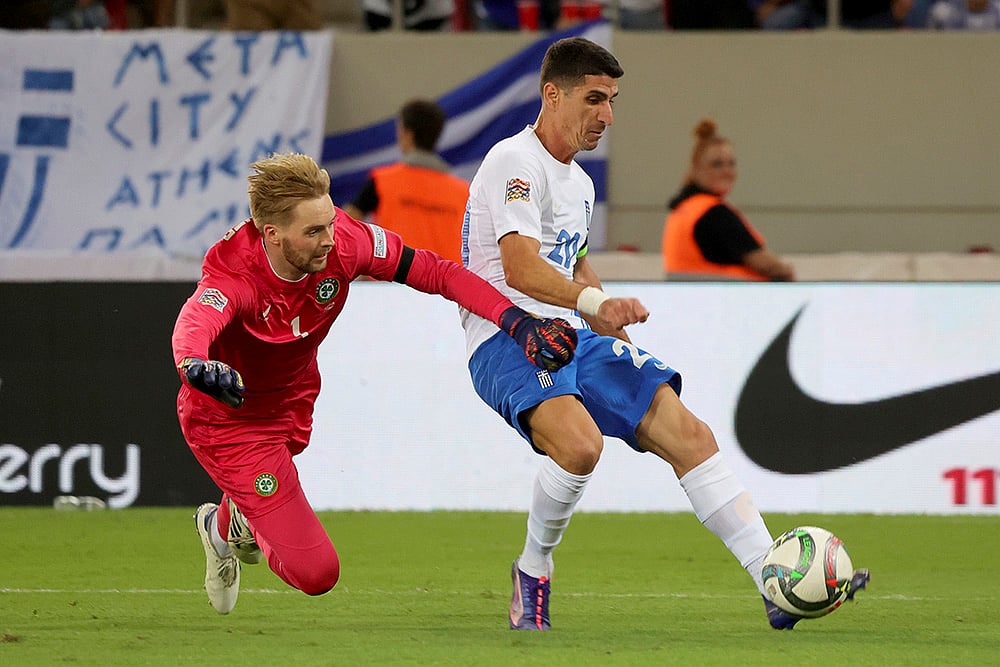 2024-25 UEFA Nations League Soccer Greece vs Ireland Photo gallery_Petros Mantalos