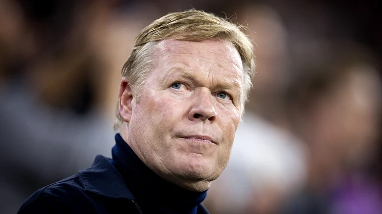Ronald Koeman watched on as Netherlands fell to defeat against Germany in the Nations League. - null