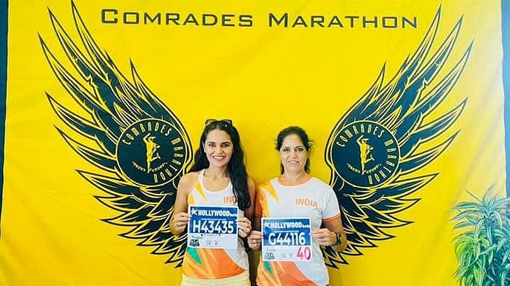 Special Arrangement : In 2022, Nupur Janu (left) and Anita became the only mother-daughter duo in the history of the Comrades to finish the Ultramarathon.