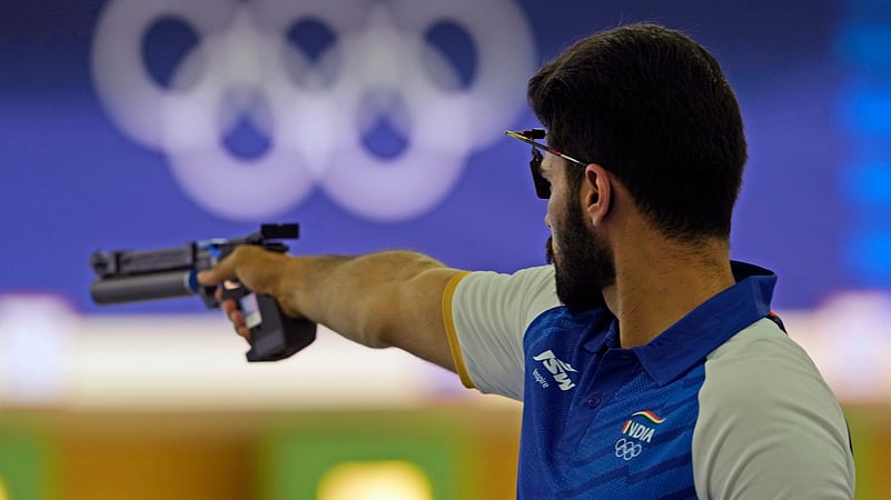 Arjun Cheema At Paris Olympics 2024 AP Photo