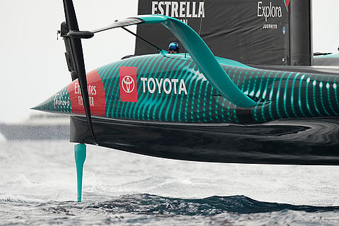 America's Cup: Emirates Team New Zealand crew warms up for race 4 
