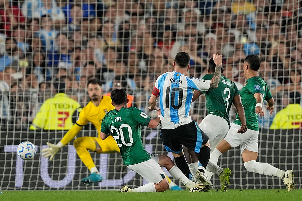 Photo: AP/Natacha Pisarenko : Argentina Bolivia Wcup 2026 Soccer