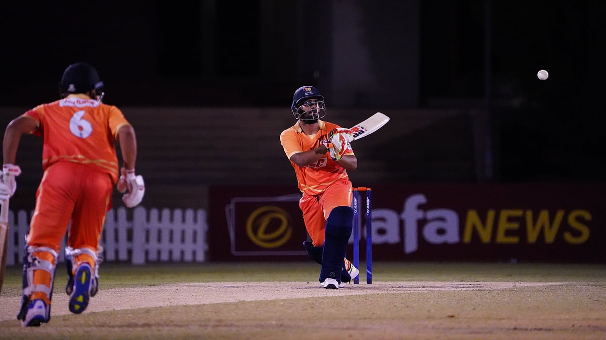 Shival Bawa during his batting in the final.