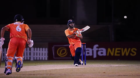 Shival Bawa during his batting in the final.