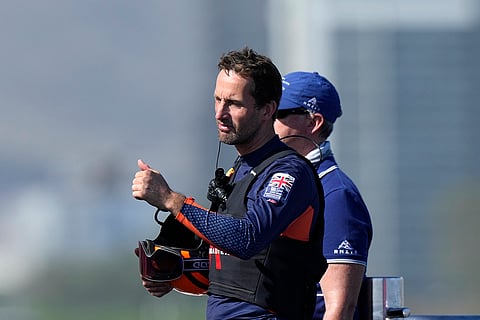 America's Cup: Ineos Britannia skipper Ben Ainslie reacts after winning the race 5