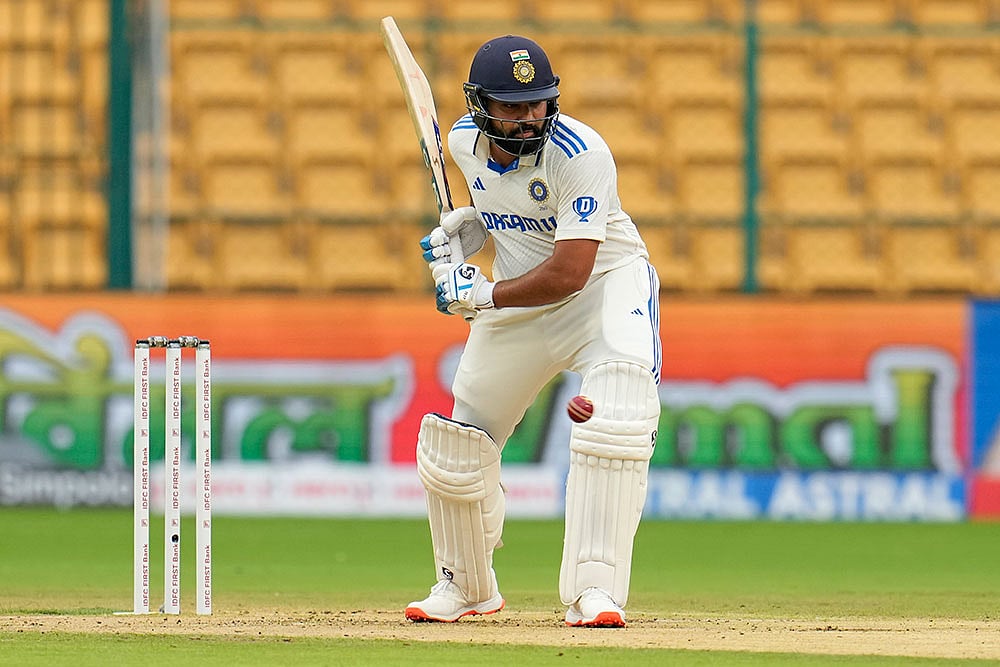 India vs New Zealand 1st Test Cricket Day 2 Photo gallery_ Rohit Sharma 