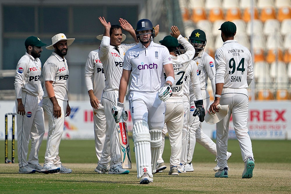 Pakistan vs England cricket 2nd Test Cricket Day 4 live Photo gallery_ Jamie Smith