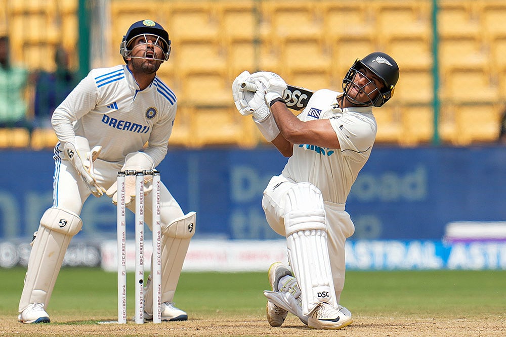 India vs New Zealand 1st Test Cricket Day 3 Photo gallery_Rachin Ravindra