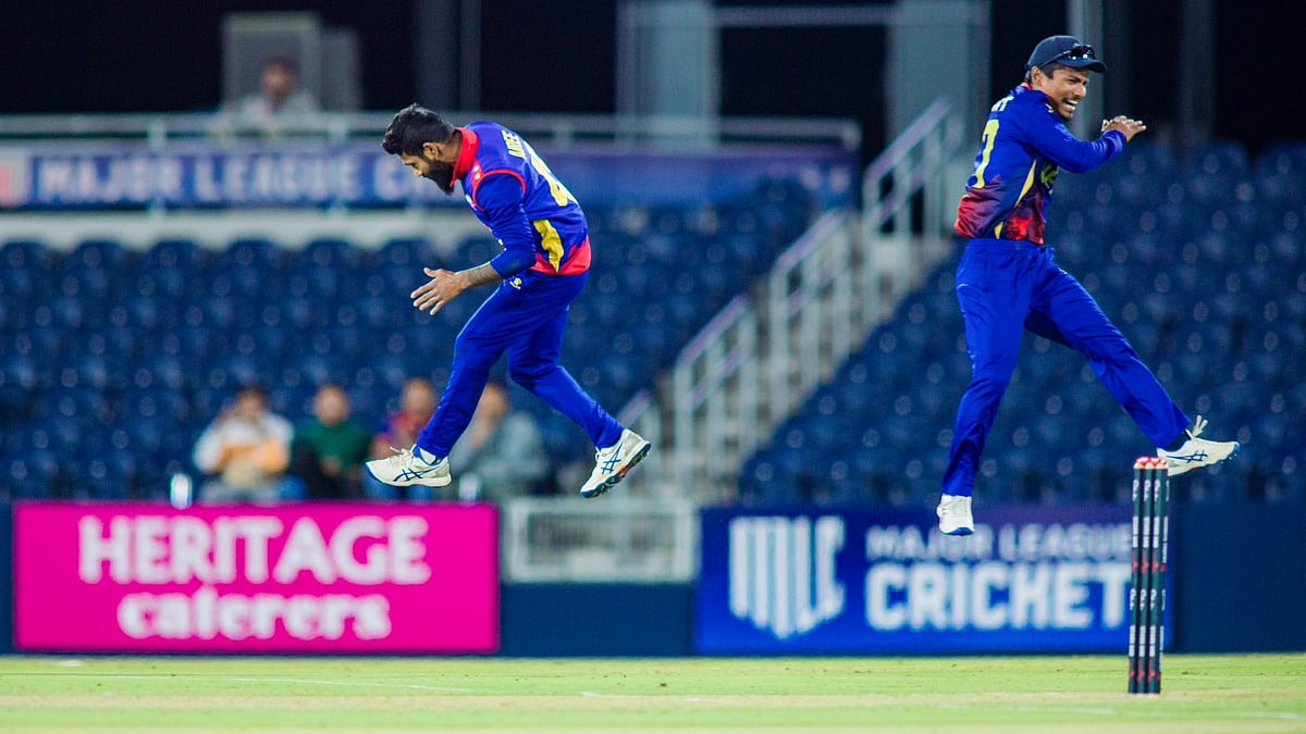 Photo: X | CAN : Nepal's captain Rohit Paudel (R) with Dipendra Singh Airee.