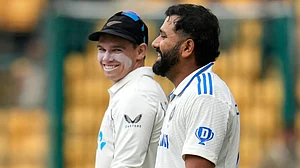 AP/Aijaz Rahi : India captain Rohit Sharma and New Zealand captain Tom Latham.