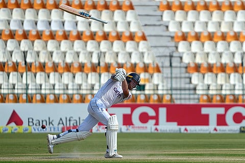 PAK Vs ENG 2nd Test: The bat slips from the hands of England's Ben Stokes