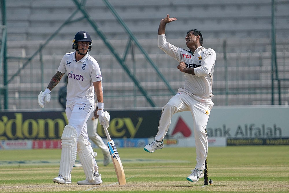 Pakistan vs England cricket 2nd Test Cricket Day 4 Photo gallery_Noman Ali