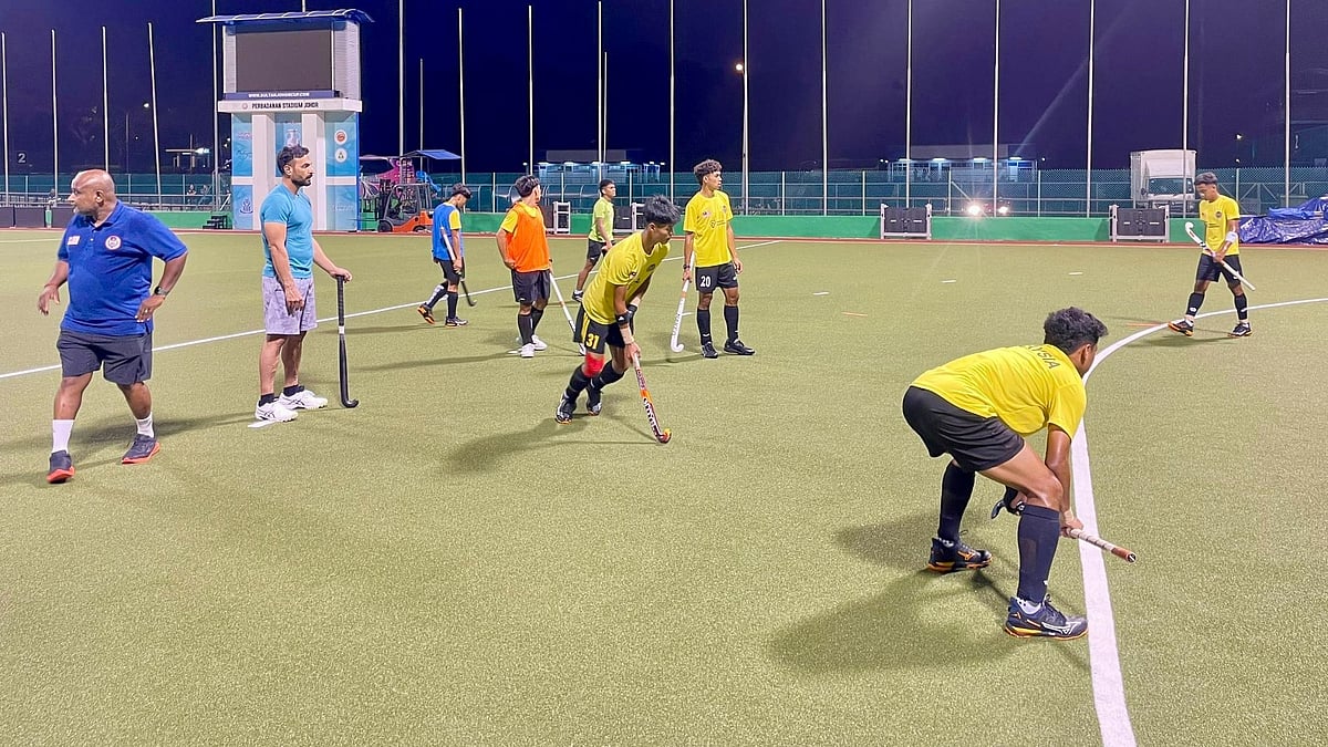 X/Hockey Malaysia : The Malaysian junior men's hockey team trains ahead of Sultan of Johor Cup 2024.
