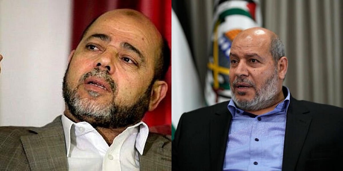 AP/X : Hamas leaders Mousa Abu Marzouk (L) and Khalil Al-Hayya (R)

