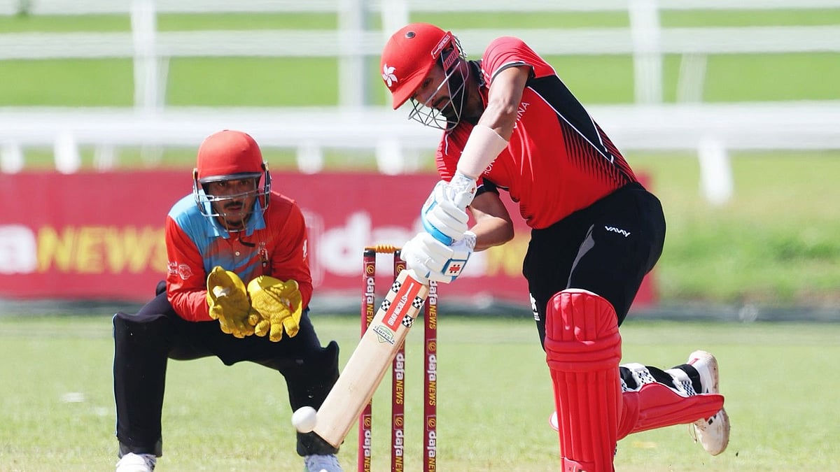 X/CricketHK : Hong Kong (batting pic) cricket team will be action in the final against Kuwait.