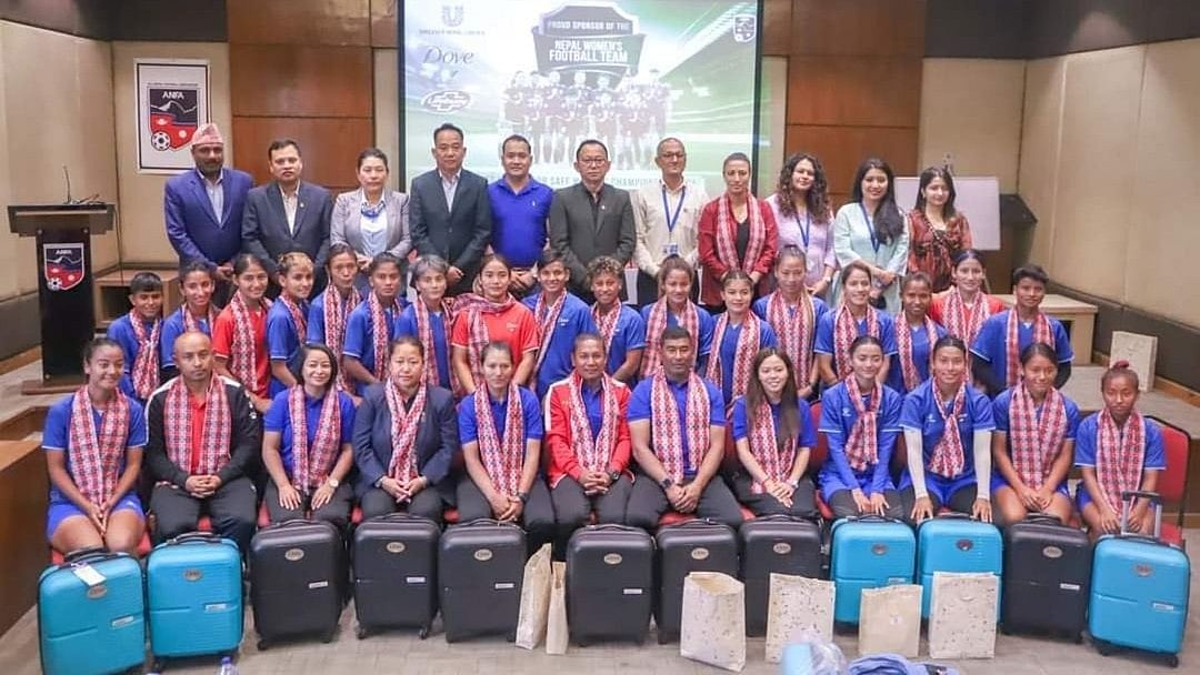 Instagram/theanfaofficial : The Nepal women's football team.
