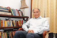 Photo: Sanjay Rawat : Keki N. Daruwalla at his Delhi Home in 2012: The last of the Mohicans of Indian-English poetry has slipped into a restful sleep