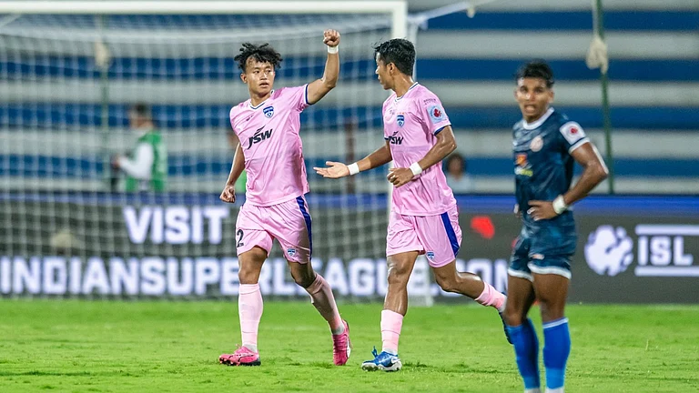 Bengaluru celebrate win against Punjab FC at Sree Kanteerava - ISL/FSDL