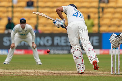 IND Vs NZ 1st Test: India's captain Rohit Sharma plays a shot 