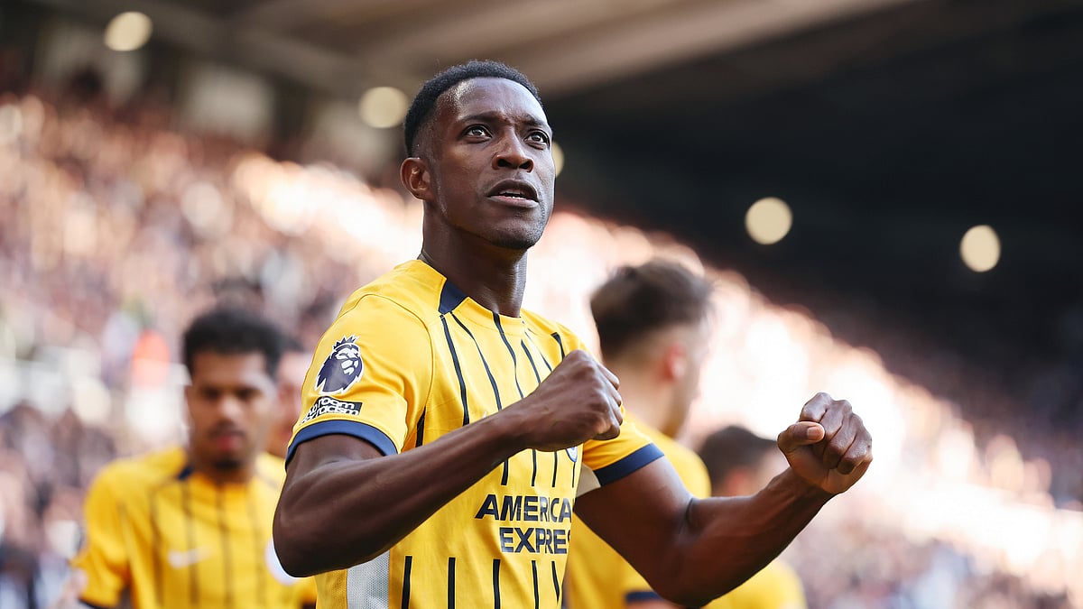 Danny Welbeck celebrates at Newcastle on Saturday