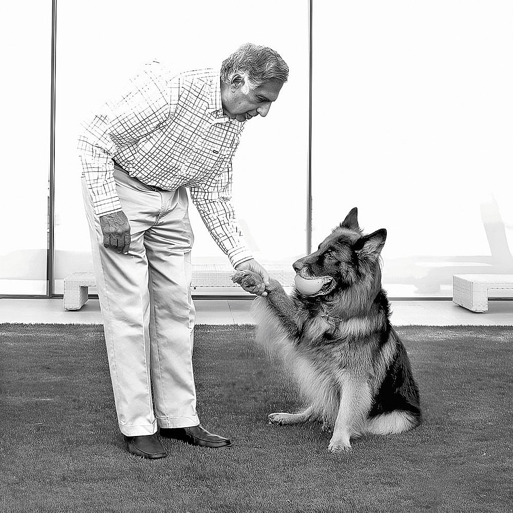 Ratan Tata with his dog