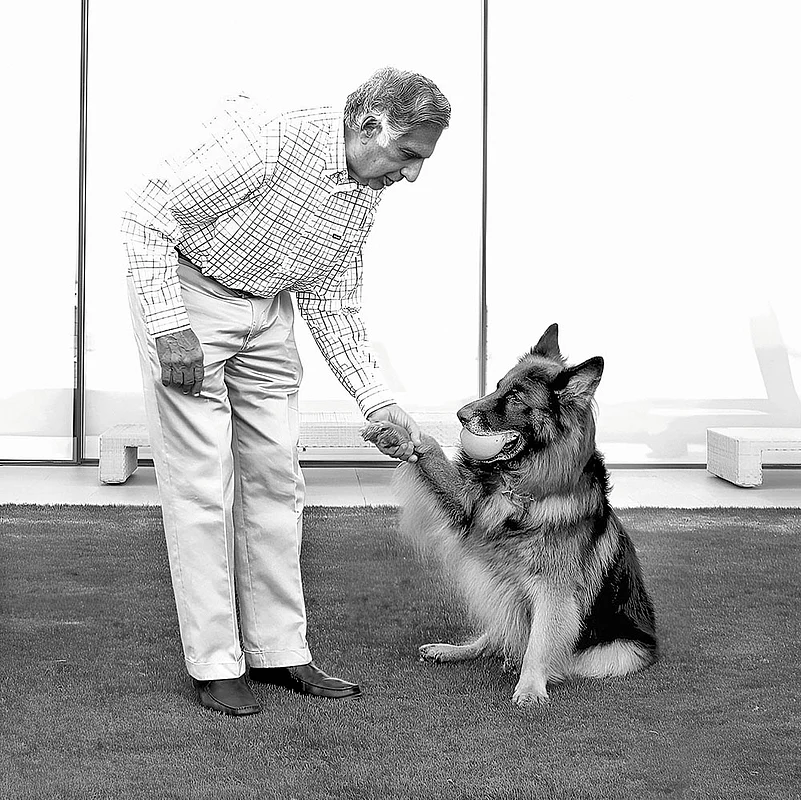 Ratan Tata with his dog