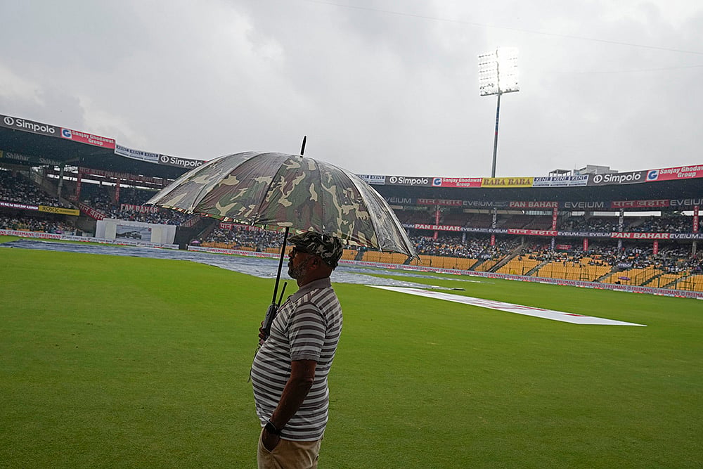 India vs New Zealand 1st Test Cricket Day 4 Photo gallery_Rain delays play