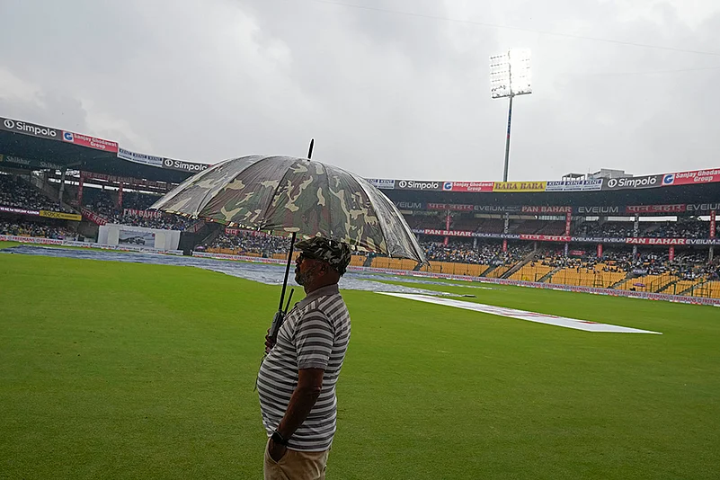 India vs New Zealand 1st Test Cricket Day 4 Photo gallery_Rain delays play