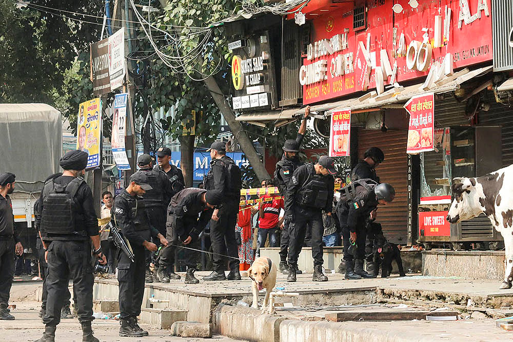 | Photo: PTI : Blast at Prashant Vihar, Delhi