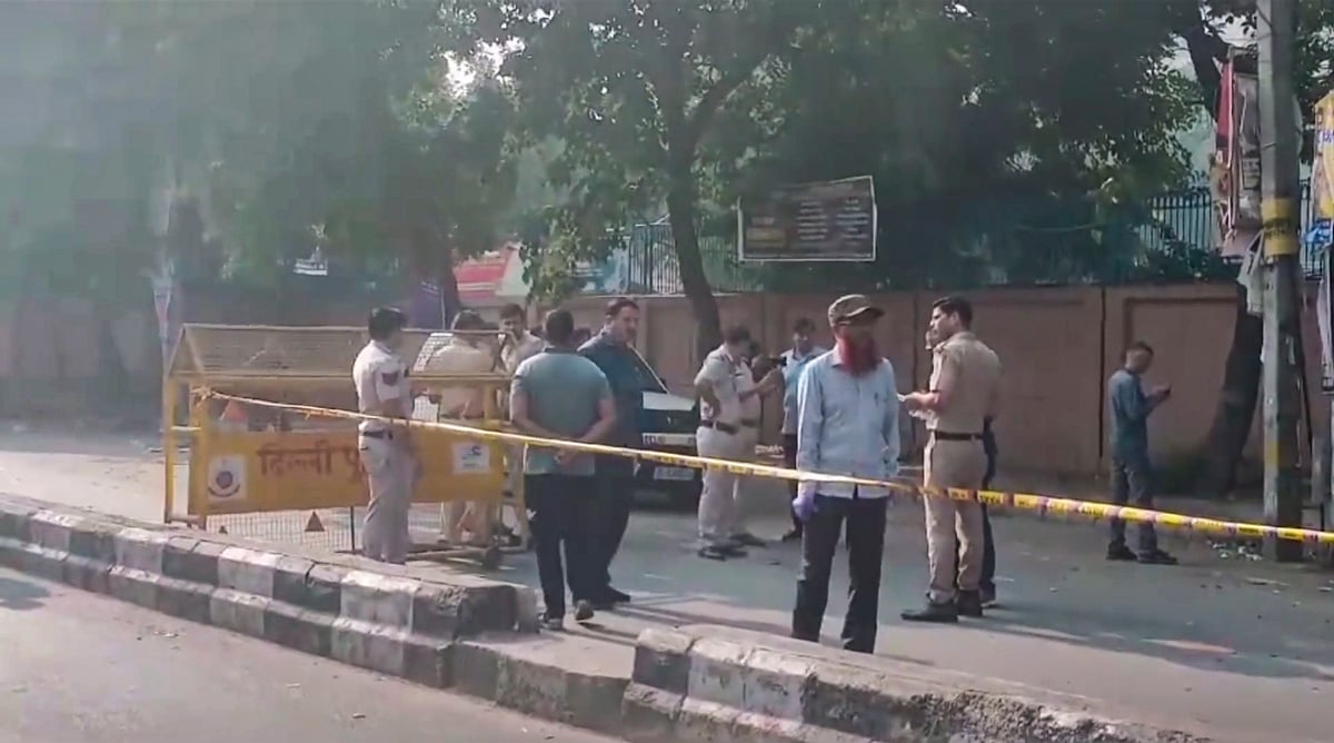 | Photo: PTI : Delhi: Blast Reported Outside CRPF School In Rohini; Probe Underway