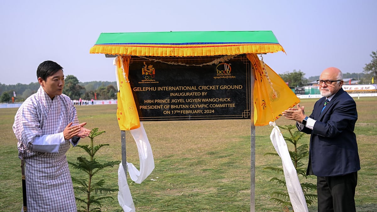 Photo: X | Kausthub Gudipati : The inauguration of Gelephu International Cricket Ground in Bhutan.