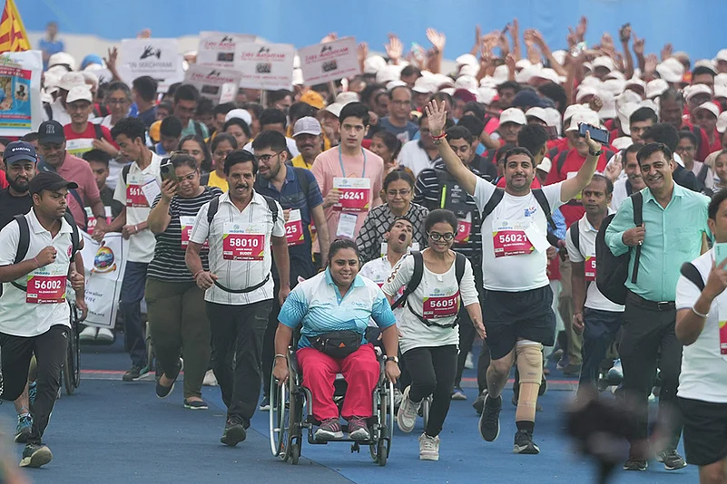 Vedanta Delhi Half Marathon 2024 photo gallery_specially-abled participant