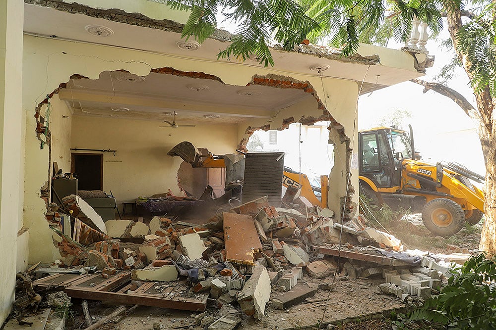 Demolition of accused Naseeb Choudharys illegal construction