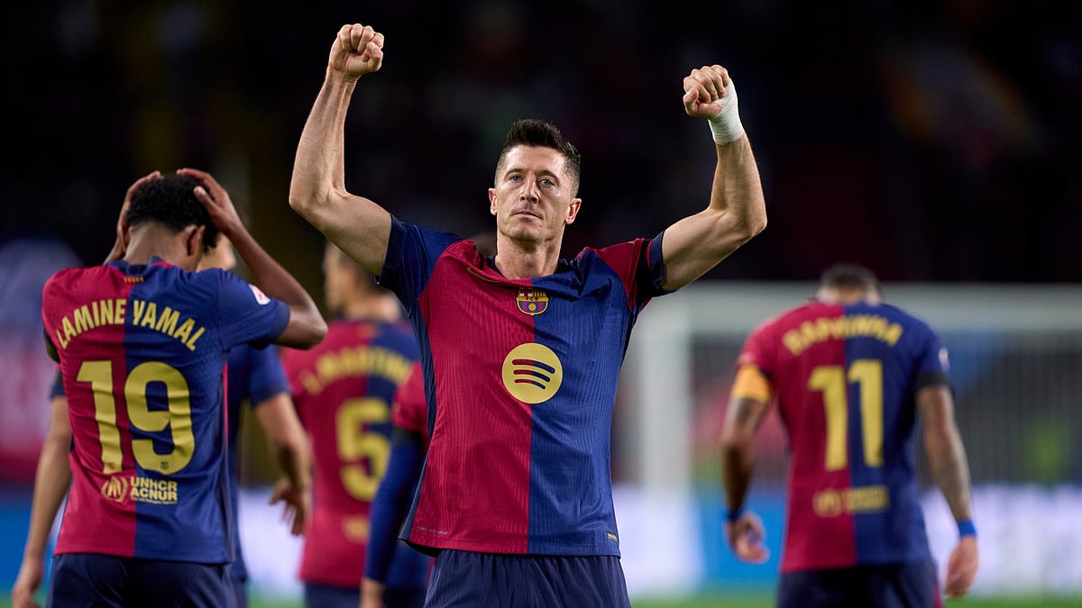Barcelona goalscorer Robert Lewandowski