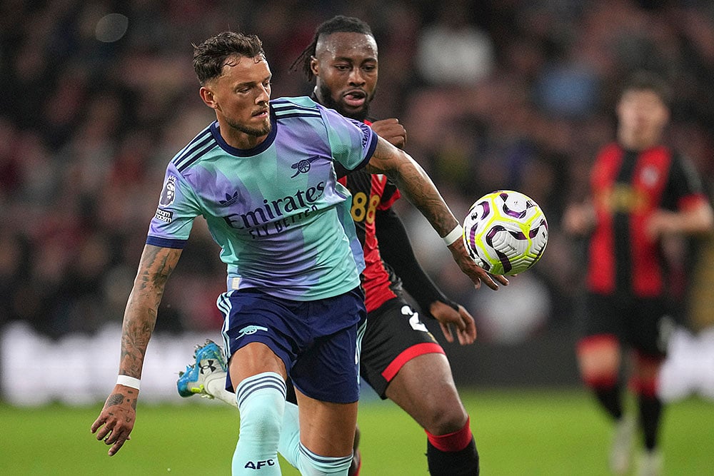2024-25 English Premier League soccer Arsenal Vs Bournemouth photo gallery_Antoine Semenyo