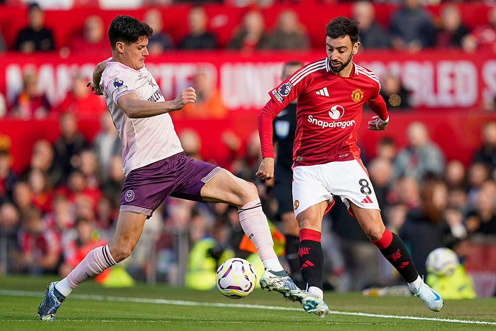 2024-25 English Premier League soccer Manchester United vs Brentford photo gallery_Bruno Fernandes