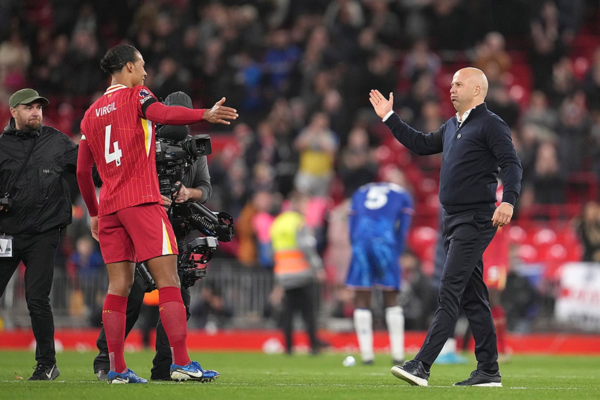 Britain Soccer Premeir League 2024-25 Liverpool vs Chelsea photo gallery_Virgil van Dijk