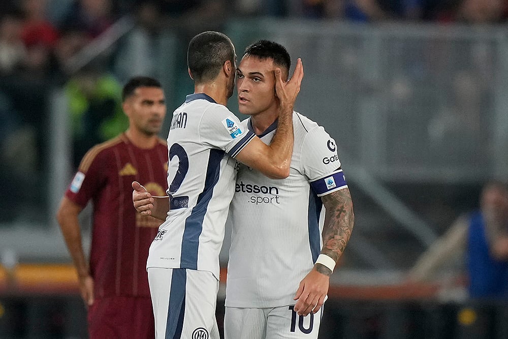 Italy Soccer Serie A 2024-25 AS Roma vs Inter Milan photo gallery_Lautaro Martinez