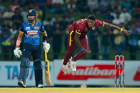 SL Vs WI, 1st ODI: West Indies' Alzarri Joseph bowls a delivery