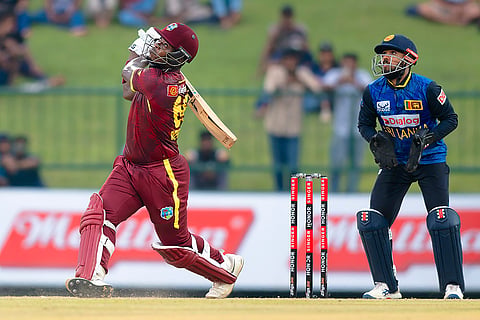 SL Vs WI, 1st ODI: West Indies' Sherfane Rutherford plays a shot