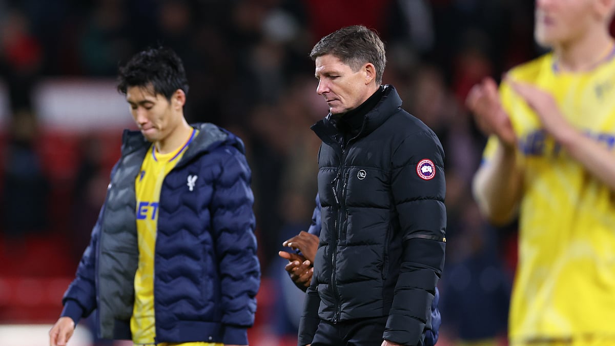 Oliver Glasner cut a downbeat figure at the City Ground after the full-time whistle