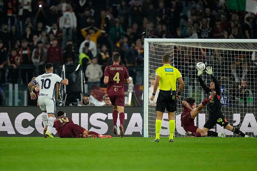 Italy Soccer Serie A 2024-25 AS Roma vs Inter Milan photo gallery_