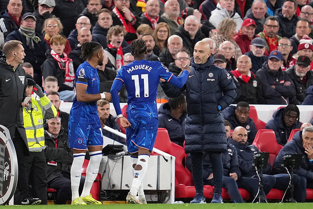 Britain Soccer Premeir League 2024-25 Liverpool vs Chelsea photo gallery_Enzo Maresca