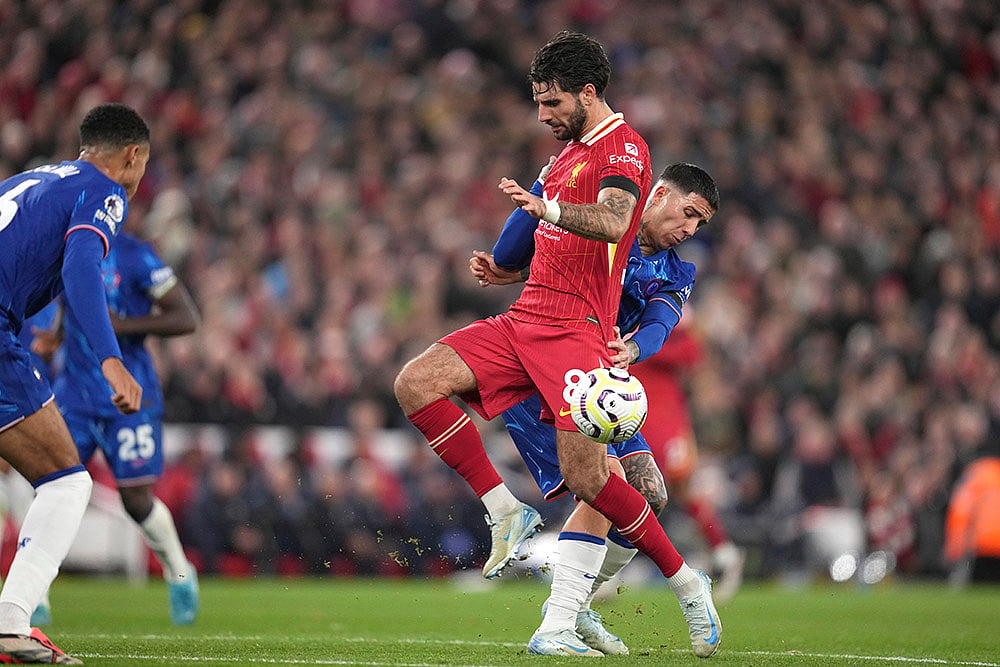 Britain Soccer Premeir League 2024-25 Liverpool vs Chelsea photo gallery_Enzo Fernandez