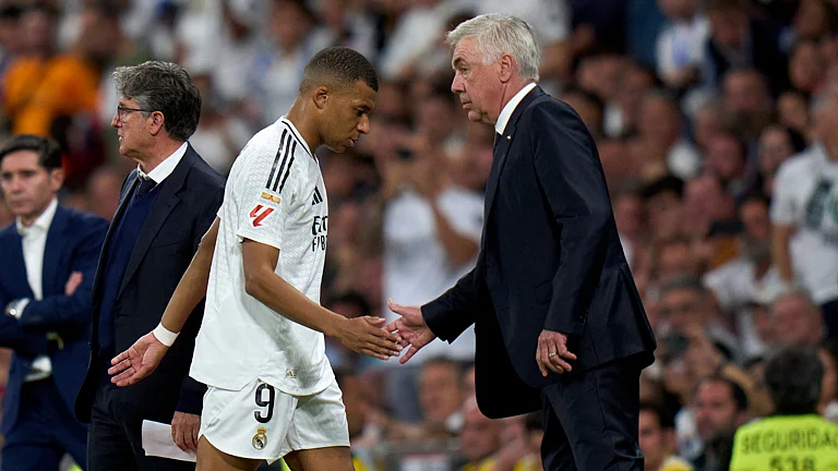 Carlo Ancelotti believes Kylian Mbappe should have scored more goals for Real Madrid this season. - null