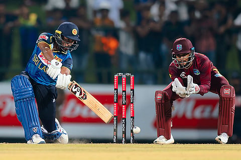 SL Vs WI, 1st ODI: Sri Lanka's Kamindu Mendis plays a shot