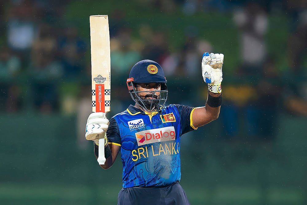 Sri Lanka vs West Indies First ODI cricket photo gallery_Charith Asalanka 