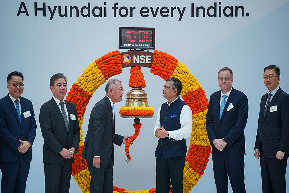 Hyundai Motor Indias IPO listing ceremony