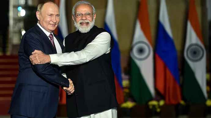 PM Modi with Russian President Vladimir Putin
